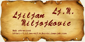 Ljiljan Miljojković vizit kartica